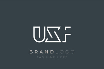 UXF abstract letter logo design. Modern Business Logo Design With Abstract Typography and Contemporary Style