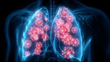 Visualization of Lung Infections and Viral Particles in Respiratory System