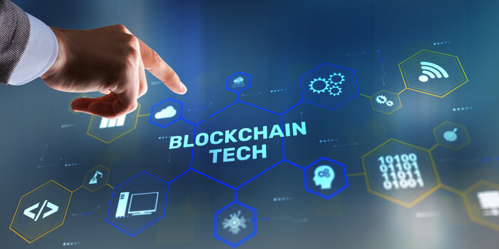 Advanced blockchain technology with decentralized network and secure digital transaction system - Powered by Adobe