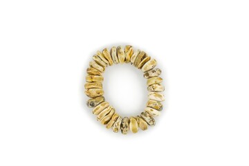 Natural Baltic amber bracelet with chalk amber texture