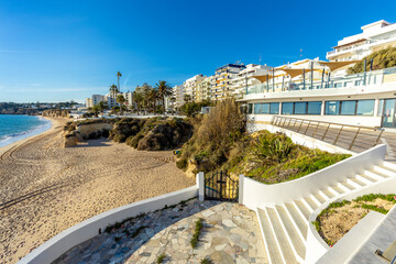 Sunny Coastline of Arma&ccedil;&atilde;o de P&ecirc;ra, Algarve, Portugal
