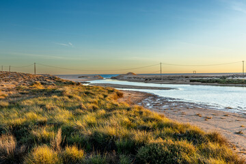 Golden Hour Over Coastal Wetlands Near Armação de Pêra, Algarve