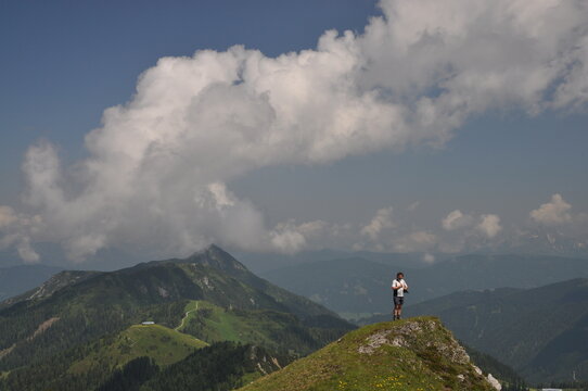 Bergwanderer am Zauchensee