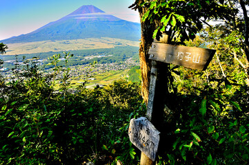 道志山塊の高座山より望む夏の富士山
