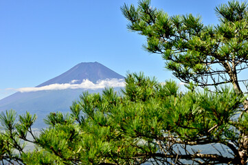 道志山塊の子ノ神より夏の富士山を望む
