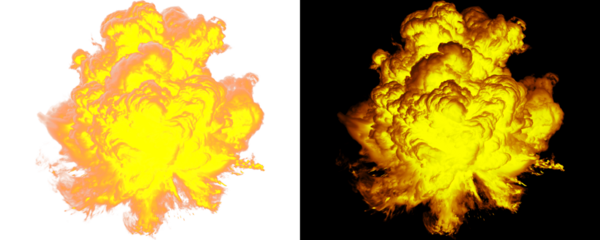 Billowing Fire Puff With Glowing Core And Realistic Detailed Shading Isolated On A Transparent or White Background