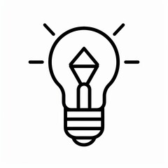 Minimalist light bulb line icon