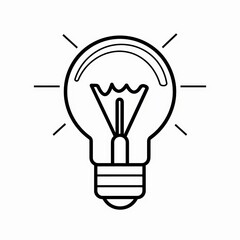 Minimalist light bulb line icon