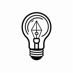 Minimalist light bulb line icon