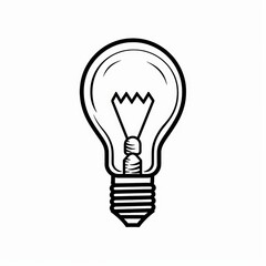 Minimalist light bulb line icon