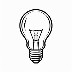 Minimalist light bulb line icon