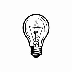 Minimalist light bulb line icon