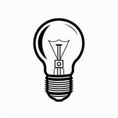 Minimalist light bulb line icon