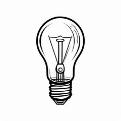 Minimalist light bulb line icon