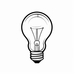 Minimalist light bulb line icon