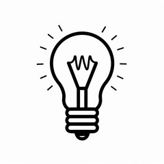 Minimalist light bulb line icon