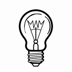Minimalist light bulb line icon