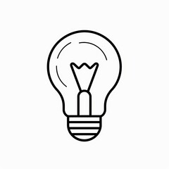 Minimalist light bulb line icon