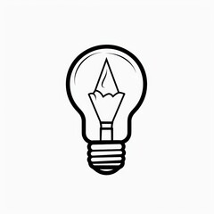 Minimalist light bulb line icon