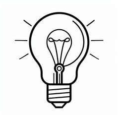 Minimalist light bulb line icon