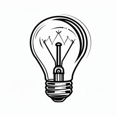 Minimalist light bulb line icon
