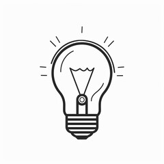 Minimalist light bulb line icon