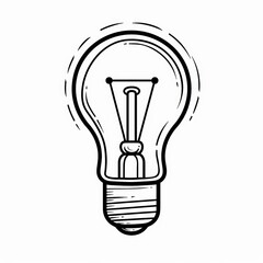 Minimalist light bulb line icon