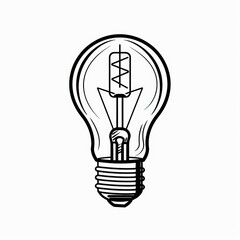 Minimalist light bulb line icon