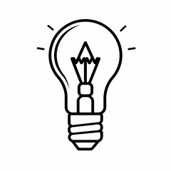 Minimalist light bulb line icon