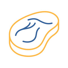 Raw Steak Meat Cut Outline Icon