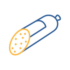 Salami Stick Cured Meat Flat Icon
