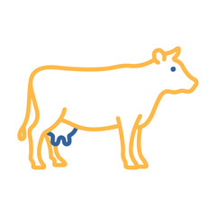 Dairy Cow Side View Minimal Icon