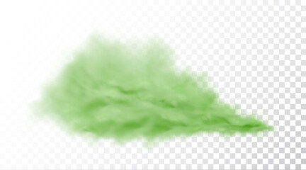Fototapeta premium Green smoke vector cloud effect. Green gas toxic abstract explosion chemical smoke.