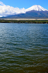 山中湖より望む富士山
