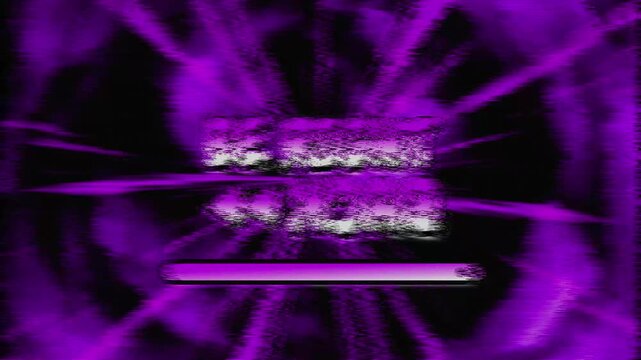 Be right back with a purple loading screen, great for websites, social media, presentations, and videos to signify temporary absence or loading times.