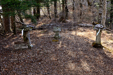 道志山塊の御正体山　峰宮跡（峰神社）
