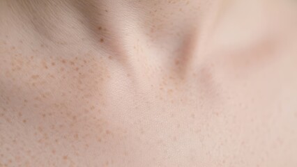 Fototapeta premium Close-up of freckled skin texture for skincare and beauty concepts