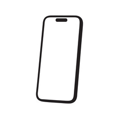 smartphone mockup with transparent screen isolated PNG for mobile app UI UX design, business infographic, website and application advertising