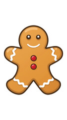 gingerbread man isolated on white