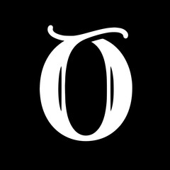 Silhouette of the letter O logo