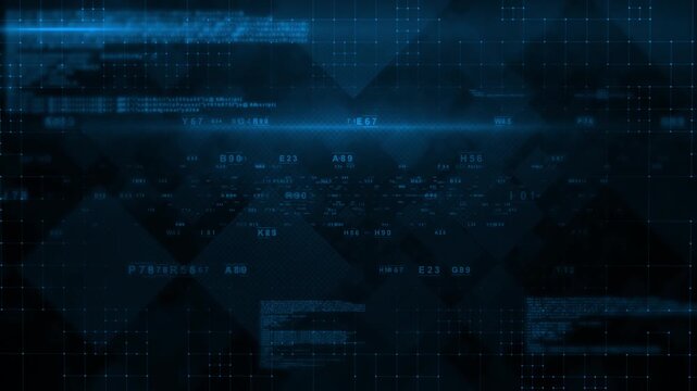 binary code on blue background