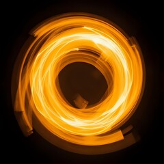 Abstract golden light circle effect