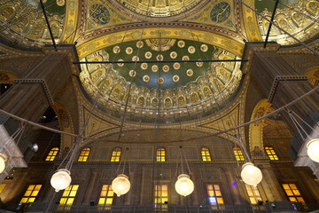 Cairo,Egypt - December 2, 2025: Interior of Muhammad Ali Mosque in Cairo, Egypt
