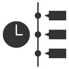 Time Line Glyph Icon Vector Illustration