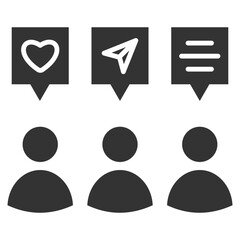 Audience Glyph Icon Vector Illustration
