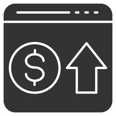 Monetization Glyph Icon Vector Illustration
