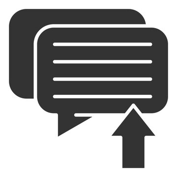 Comment Section Glyph Icon Vector Illustration
