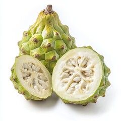 cherimoya isolated on white background