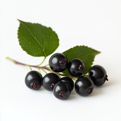 chokeberry isolated on white background