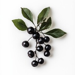 chokeberry isolated on white background